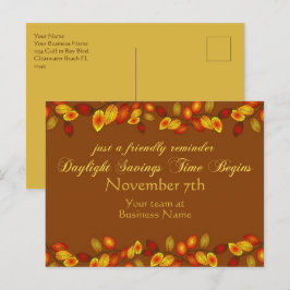 Die Einsparungen am Tag sinken in der Erinnerung Postkarte