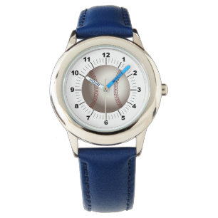 Die einstellbare blaue Baseballnummer des Kindes Armbanduhr