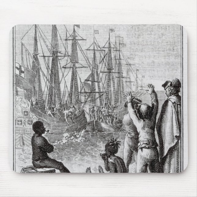 Die Einwohner von Boston-Wurf Mousepad (Vorne)