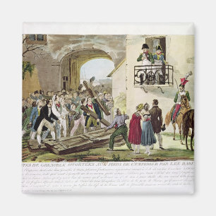 Die Einwohner, welche die Tore niederlegen Magnet