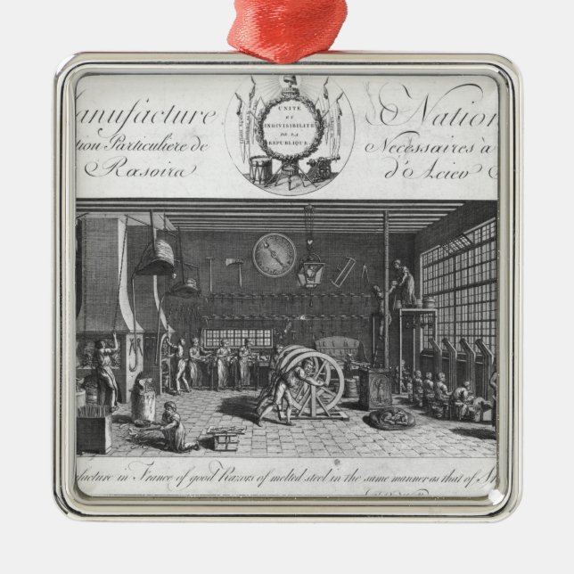 Die einzige Fertigung in Frankreich der guten Ornament Aus Metall (Vorne)