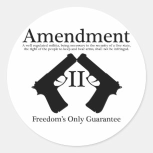 Die einzige Garantie für Freiheit Runder Aufkleber