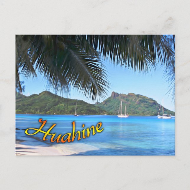 Die einzige Postkarte von Huahine (Vorderseite)