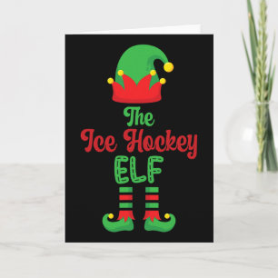 Die Eis-Hockey-Elf-Passende-Familiengruppe Für Fam Karte