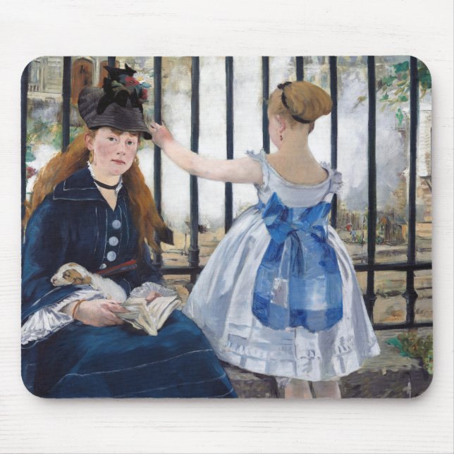 Die Eisenbahn, Edouard Manet Mousepad (Vorne)