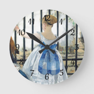 Die Eisenbahn Edouard Manet Runde Wanduhr