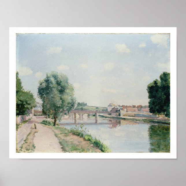Die Eisenbahnbrücke, Pontoise Poster (Vorne)