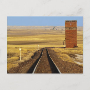 Die Eisenbahnstrecken führen zum alten Kornspeiche Postkarte