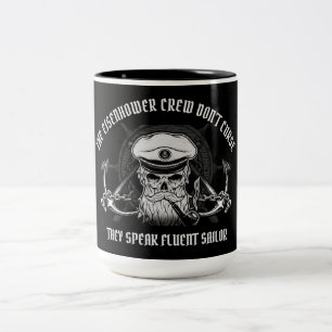 DIE EISENHOWER-CREW KANN NICHT GESCHLOSSEN WERDEN ZWEIFARBIGE TASSE