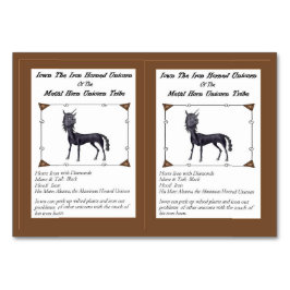 Die eiserne Horn-Unicorn-Handelskarte Tischnummer