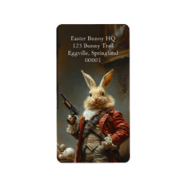 Die Eizelljagd, die Osterhasen-Jagd Adressaufkleber