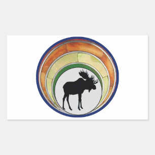 Die Elchenkrone Rechteckiger Aufkleber