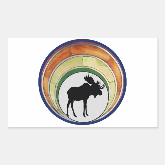 Die Elchenkrone Rechteckiger Aufkleber (Vorderseite)
