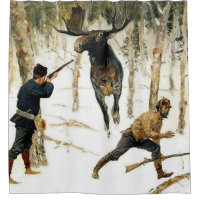 Die Elchjagd von Frederic Remington