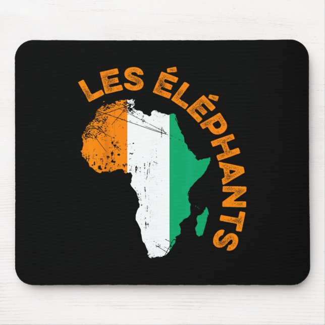 Die Elefanten Côte d'Ivoire Fußball  Mousepad (Vorne)