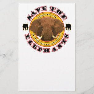 Die Elefanten gerettet Briefpapier
