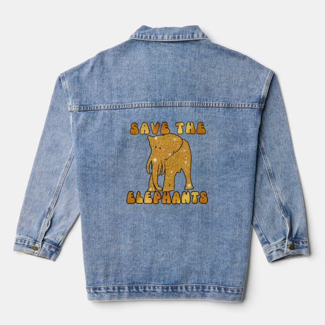 DIE ELEFANTEN gerettet Jeansjacke (Rückseite)