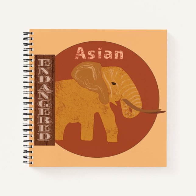 Die Elefanten gerettet Notizbuch (Vorderseite)