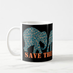 Die Elefanten Paisley auf der Black Coffee Tasse g