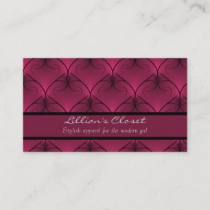 Die elegante Business Card, dunkelrosa Visitenkarte