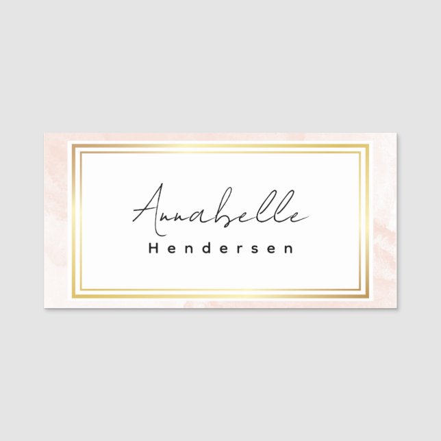 Die elegante Namensmarke Namensschild (Vorderseite)