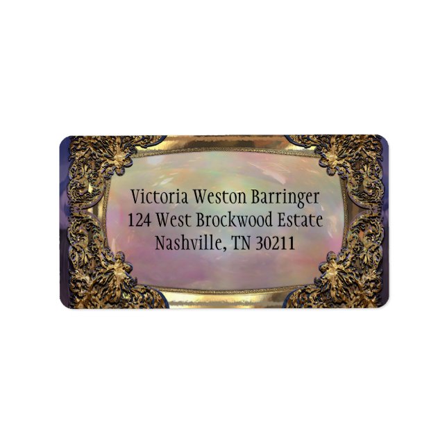 Die elegante Perle der Baxterly Adressaufkleber (Vorne)