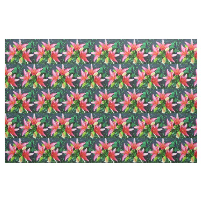 DIE ELEGANTE STAR LILY STOFF (Fat Quarter (45,7 x 55,9 cm))