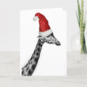 Die Eleganz der Weihnachtsgiraffe Feiertagskarte