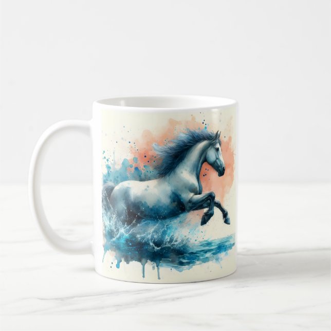 Die Eleganz des Ozeans, wunderschöne Tasse (Links)