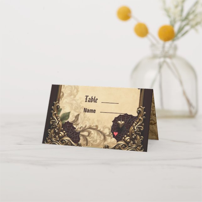 Die Eleganz und Mystik des gotischen Herzens. Platzkarte (Vorderseite)