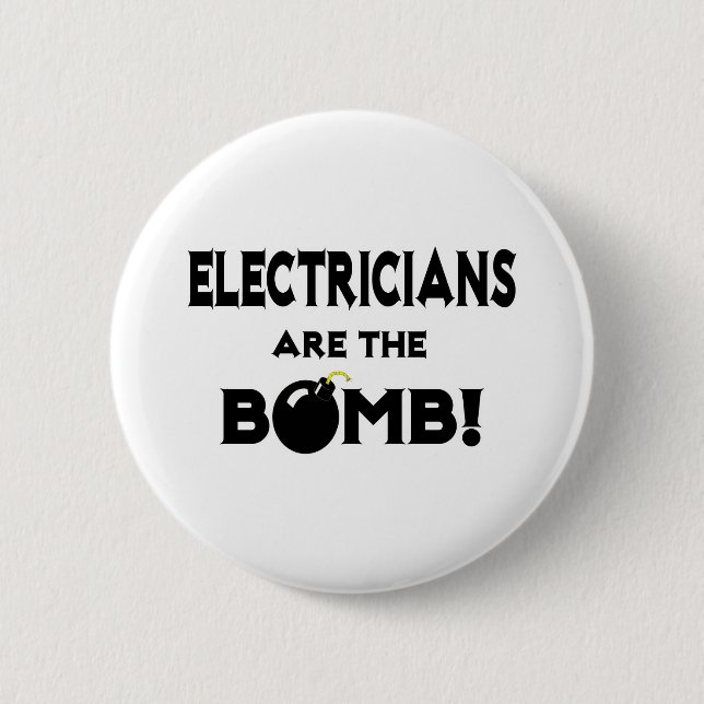Die Elektriker sind die Bombe! Button (Vorderseite)