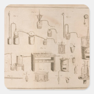 Die Elemente der Chemie" Quadratischer Aufkleber