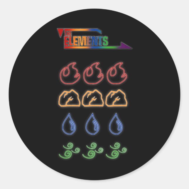 Die Elemente Graphic T Runder Aufkleber (Vorderseite)