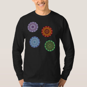Die Elemente Mandalas Dunkles Herren-Shirt T-Shirt