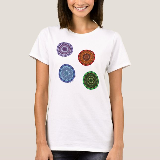 Die Elemente Mandalas für das Shirt der Frauen (Vorderseite)