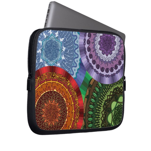 Die Elemente Mandalas Laptop-Hülle Laptopschutzhülle (Vorne Rechts)