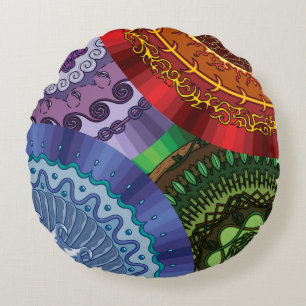Die Elemente Mandalas Runde Kissen