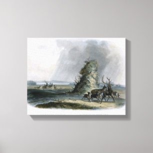 Die Elkhorn-Pyramide im oberen Missouri, Platte 2 Leinwanddruck