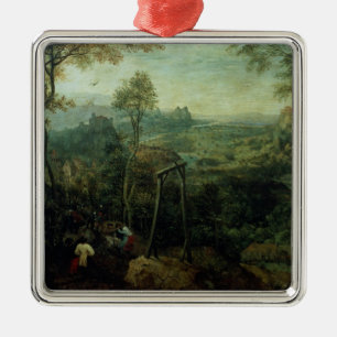 Die Elster auf den Galgenn, 1568 Ornament Aus Metall