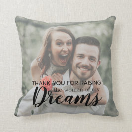 Die Eltern der Braut danken Ihnen aus dem Groom-Fo Kissen