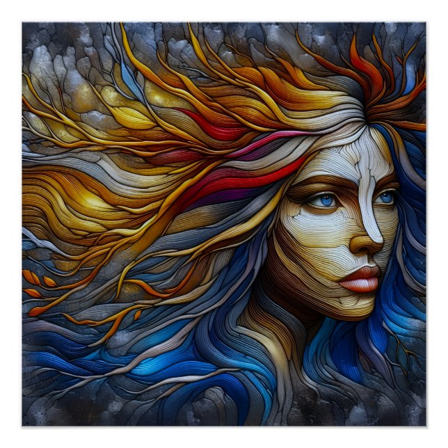 Die Embrace der Natur - Ära der KI Poster (Vorderseite)