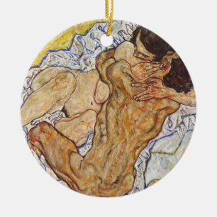 Die Embrace Egon Schiele Keramik Ornament