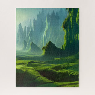 Die Emerald Valley Fantasy Art Postkarte Puzzle