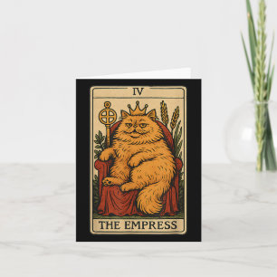 Die Empress Cat Tarot Card Funny Witchy Mystical K Karte