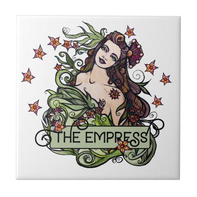 Die Empress-Tarot-Karte Fliese (Vorderseite)