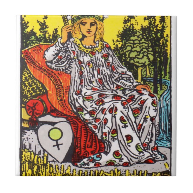 Die Empress-Tarot-Karte Fliese (Vorderseite)