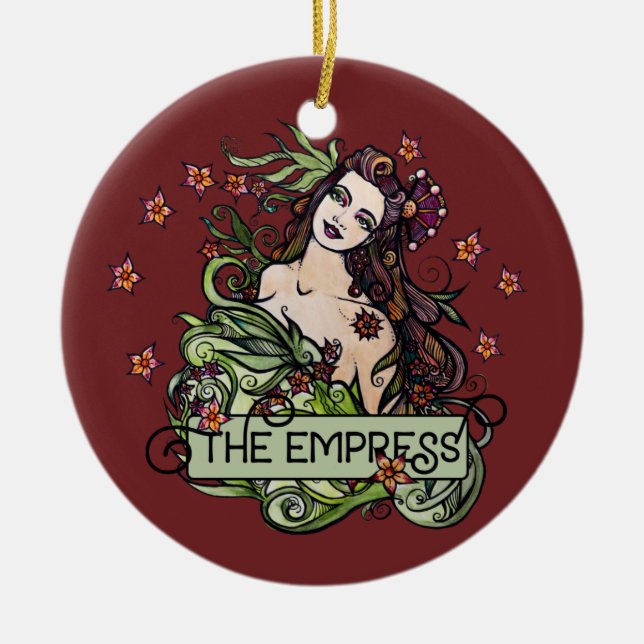 Die Empress-Tarot-Karte Keramik Ornament (Vorne)