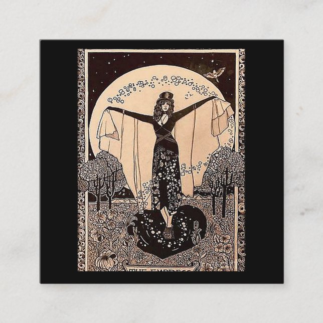 Die Empress-Tarot-Karte Quadratische Visitenkarte (Vorderseite)