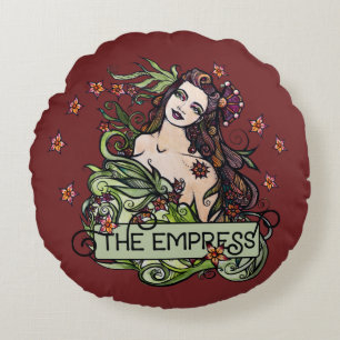 Die Empress-Tarot-Karte Rundes Kissen