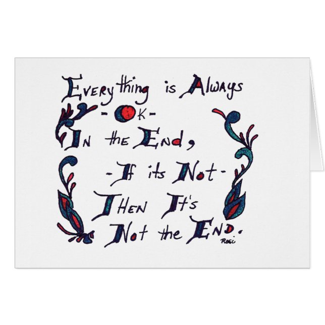 Die Enden-Karte (Vorderseite (Horizontal))